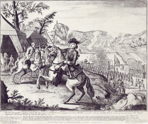William Duque de Cumberland y las fuerzas rebeldes, 1 de mayo de 1746 de English School